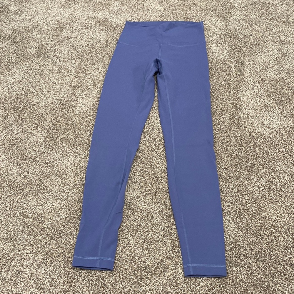 Lululemon size 6 wunder train in color water drop. Like new. 28” length